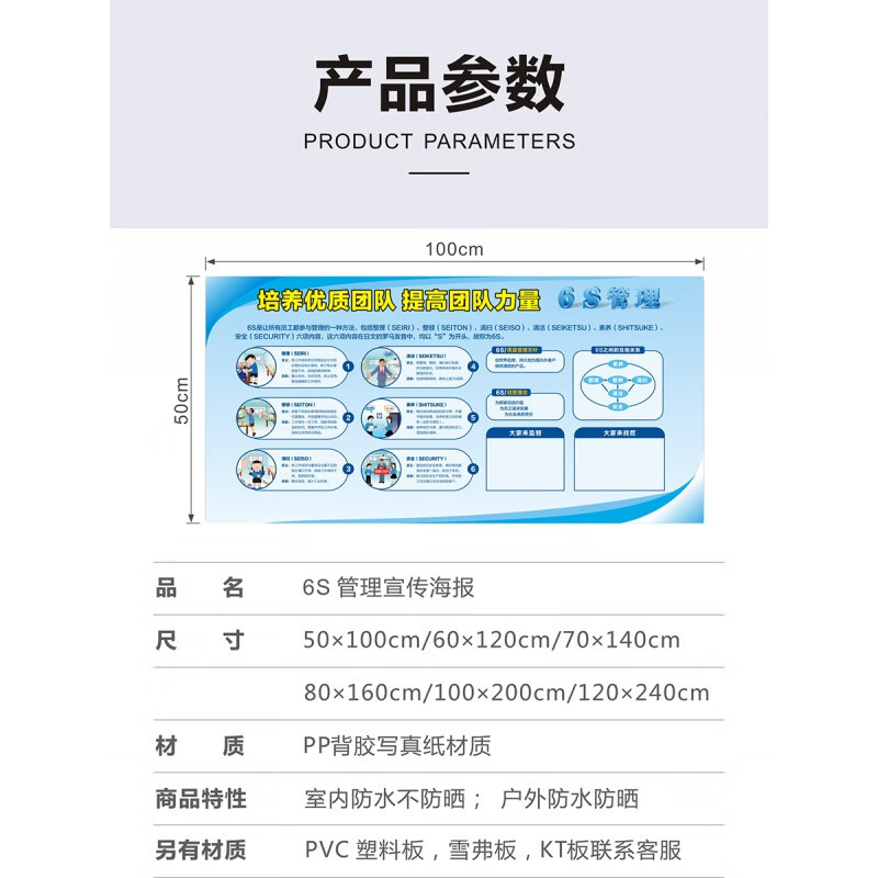 依樂福企業文化6s標語掛圖宣傳畫工廠車間6s.